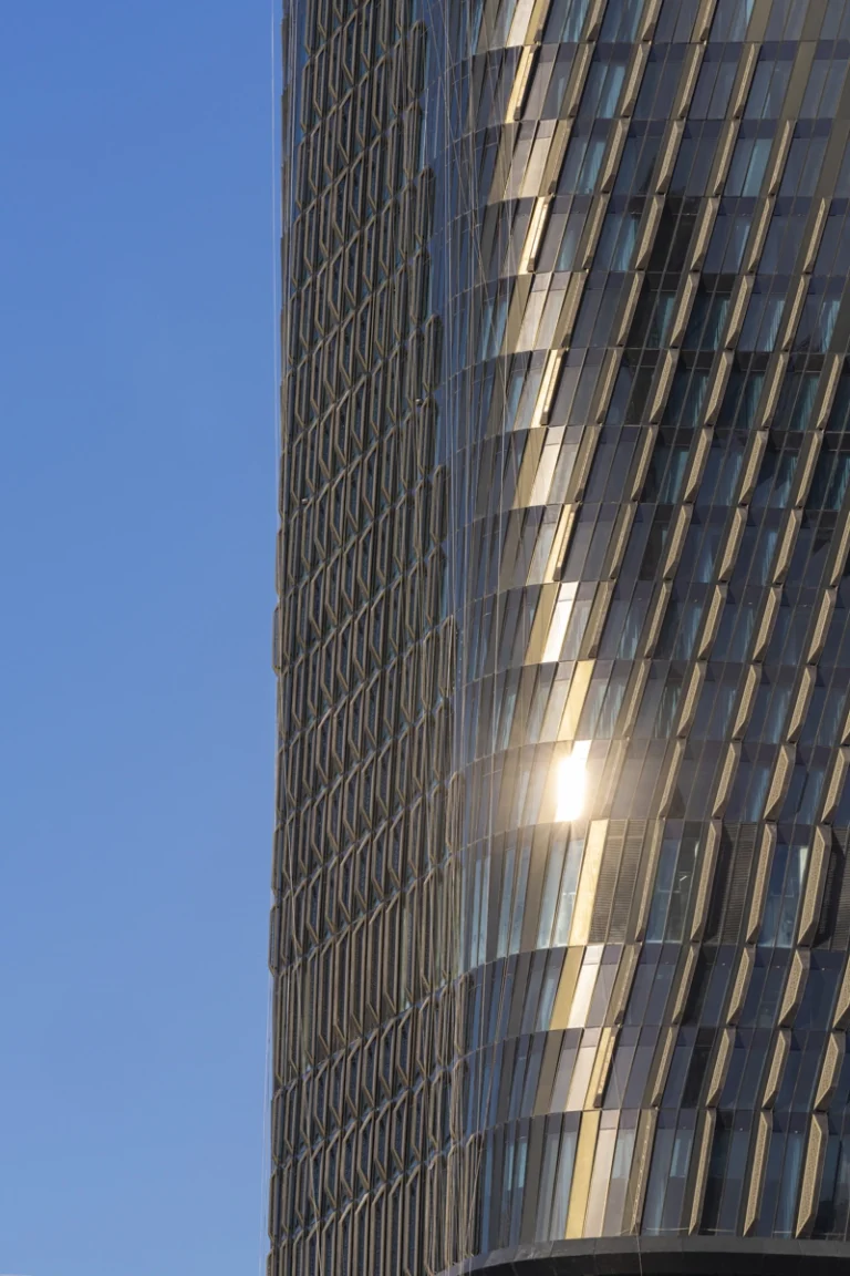 Striking modern facade in Dubai, a showcase of GCC architecture photography