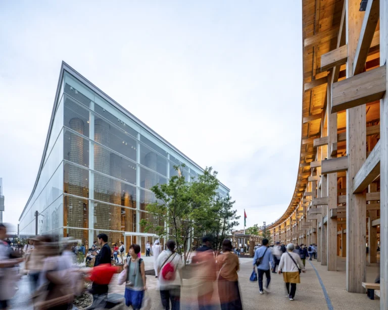 Architectural photography of award-winning UAE Pavilion at Expo Osaka 2025