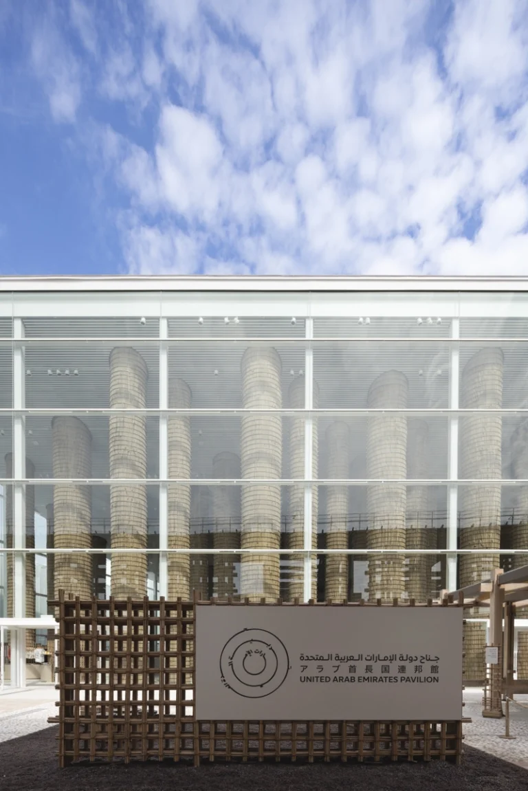 Award-winning architectural photography of UAE Pavilion at Expo 2025 Osaka by global studio Deed, capturing the fusion of GCC innovation and Japanese craftsmanship.