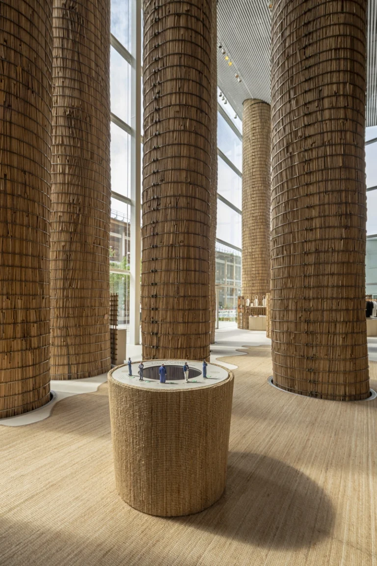 Professional architecture photo of UAE Pavilion at Expo 2025 Osaka, captured by an internationally recognized photography studio showcasing GCC culture and Japanese design