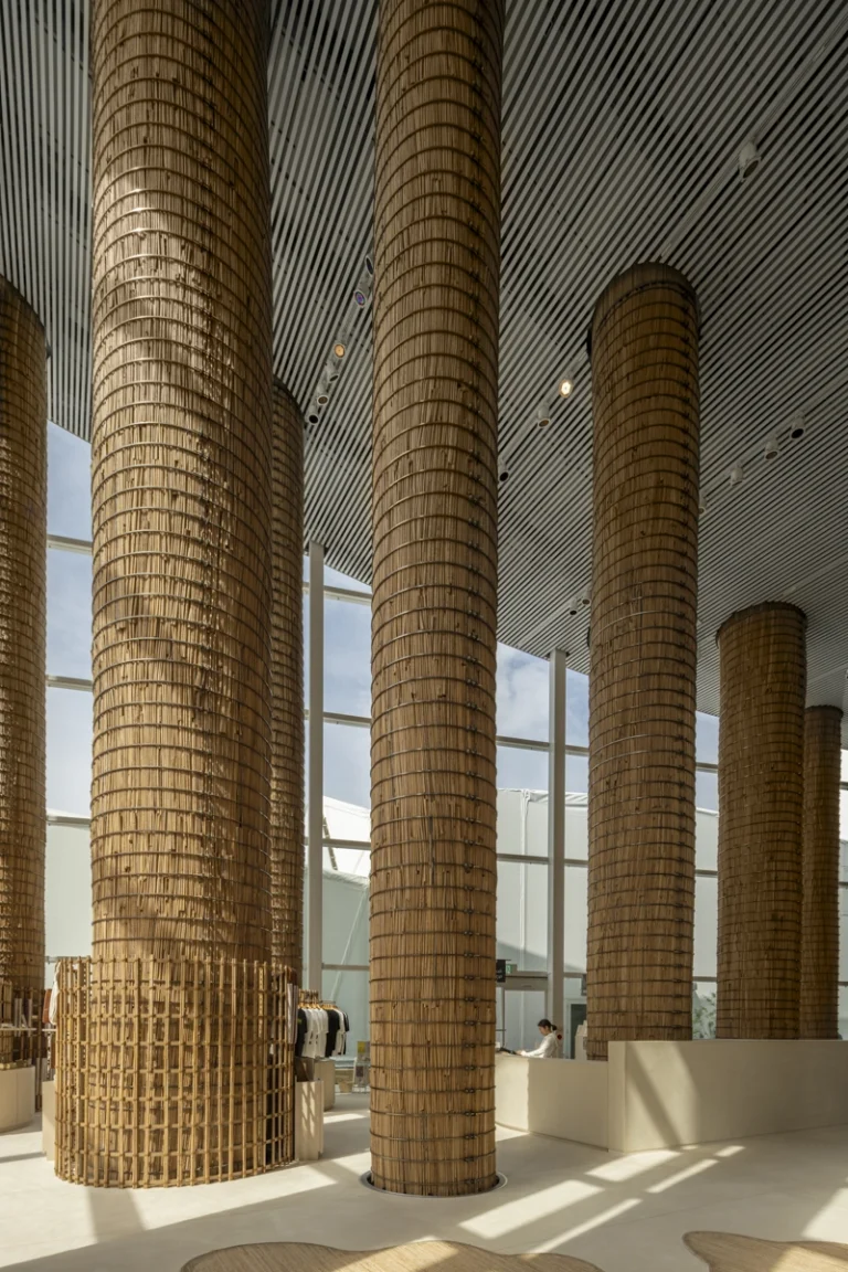 Professional architecture photo of UAE Pavilion at Expo 2025 Osaka, captured by an internationally recognized photography studio showcasing GCC culture and Japanese design