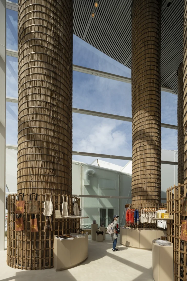 Professional architecture photo of UAE Pavilion at Expo 2025 Osaka, captured by an internationally recognized photography studio showcasing GCC culture and Japanese design