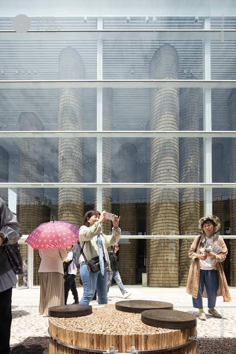Professional architecture photo of UAE Pavilion at Expo 2025 Osaka, captured by an internationally recognized photography studio showcasing GCC culture and Japanese design