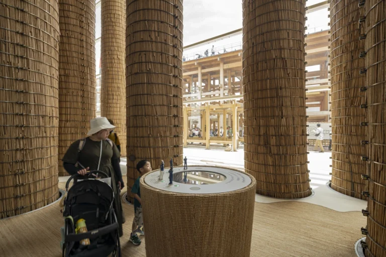 Professional architecture photo of UAE Pavilion at Expo 2025 Osaka, captured by an internationally recognized photography studio showcasing GCC culture and Japanese design