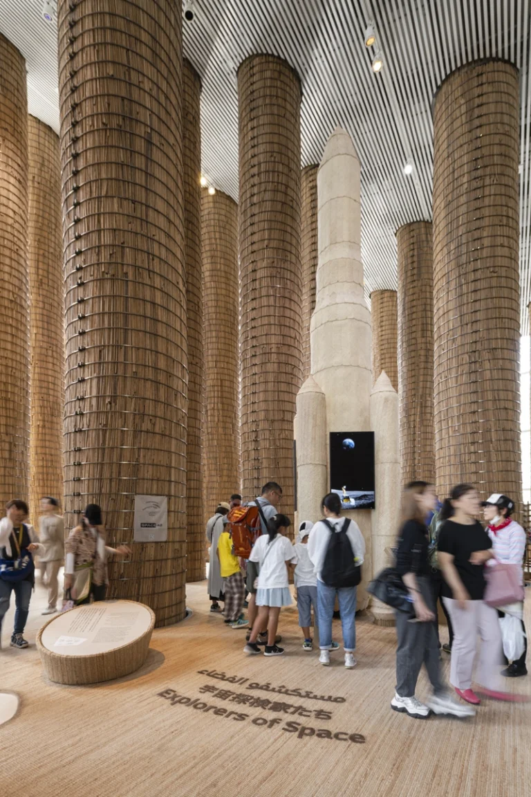Professional architecture photo of UAE Pavilion at Expo 2025 Osaka, captured by an internationally recognized photography studio showcasing GCC culture and Japanese design