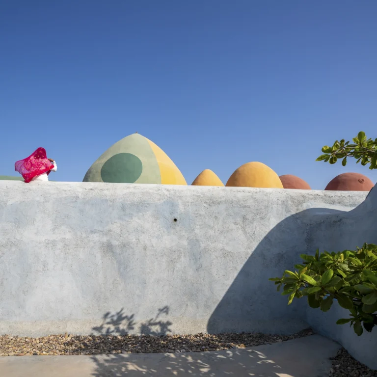 Architectural photograph of the Majara Complex and Community Redevelopment, an Aga Khan Award–winning project, captured by a worldwide architectural photography studio, highlighting the project’s vibrant forms and community-driven design
