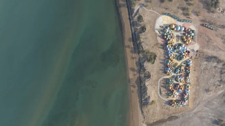 Architectural photograph of the Majara Complex and Community Redevelopment, an Aga Khan Award–winning project, captured by a worldwide architectural photography studio, highlighting the project’s vibrant forms and community-driven design