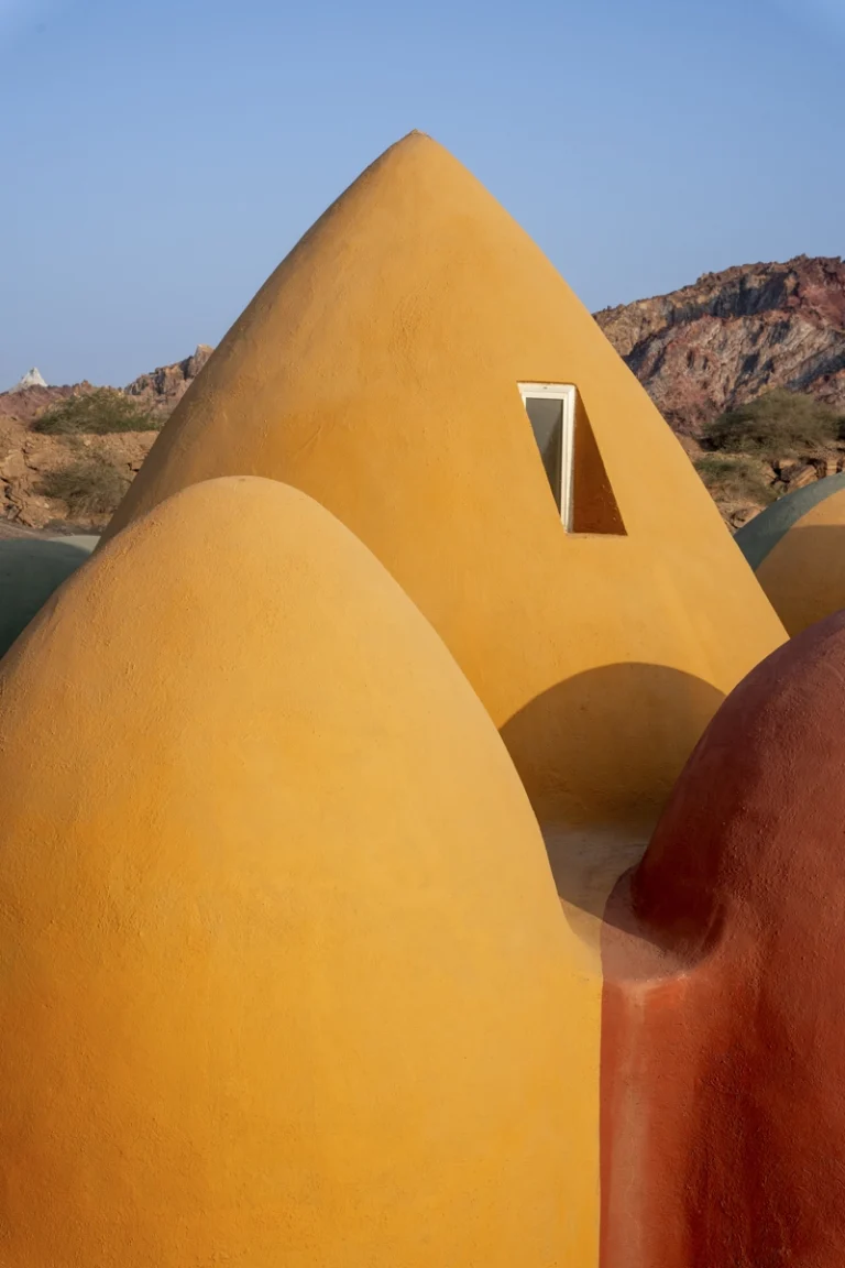 Architectural photograph of the Majara Complex and Community Redevelopment, an Aga Khan Award–winning project, captured by a worldwide architectural photography studio, highlighting the project’s vibrant forms and community-driven design