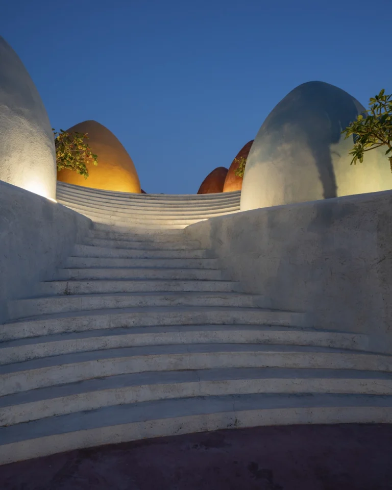 Architectural photograph of the Majara Complex and Community Redevelopment, an Aga Khan Award–winning project, captured by a worldwide architectural photography studio, highlighting the project’s vibrant forms and community-driven design