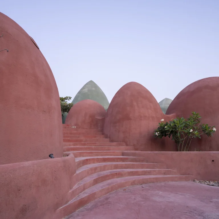 Architectural photograph of the Majara Complex and Community Redevelopment, an Aga Khan Award–winning project, captured by a worldwide architectural photography studio, highlighting the project’s vibrant forms and community-driven design