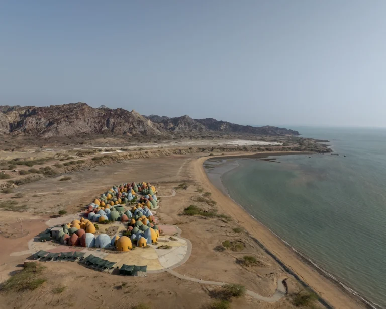 Architectural photograph of the Majara Complex and Community Redevelopment, an Aga Khan Award–winning project, captured by a worldwide architectural photography studio, highlighting the project’s vibrant forms and community-driven design
