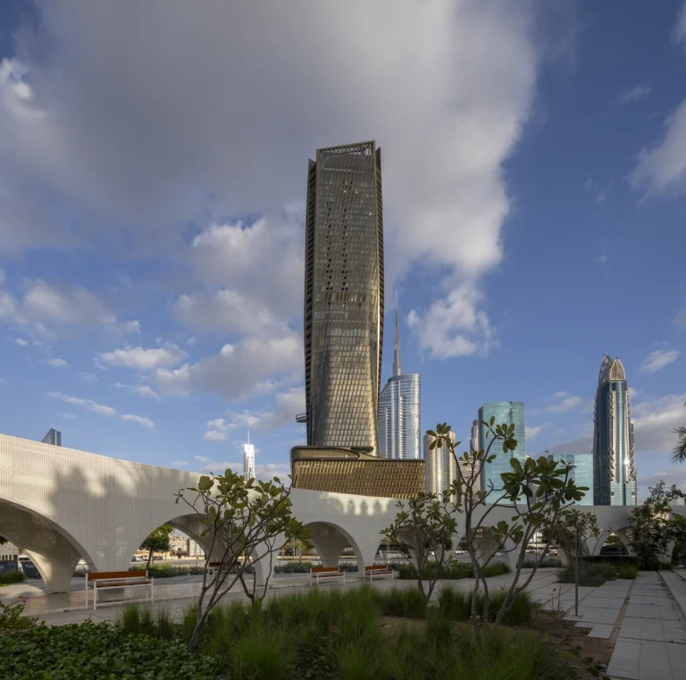 Wasl Tower Dubai by UNStudio, photographed by Deed Studio, ceramic façade skyscraper