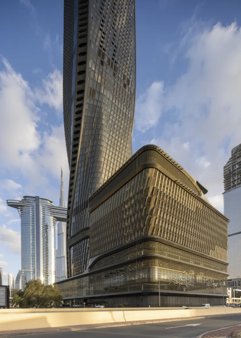 Wasl Tower Dubai by UNStudio, photographed by Deed Studio, ceramic façade skyscraper