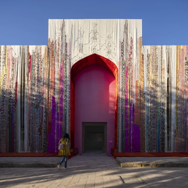 waiwai’s architectural work for the Bukhara Biennale, photographed by award-winning architectural photographer Deed Studio.