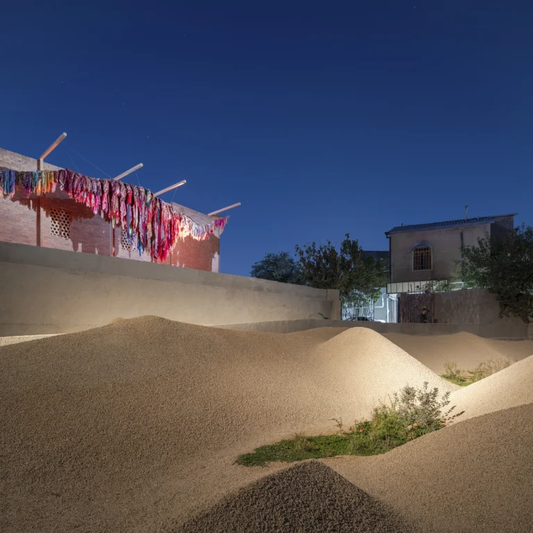 Detail of restored brick architecture within the Bukhara Biennale site, part of waiwai’s master plan, photographed by award-winning architectural photographer Deed Studio.