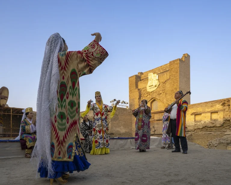 Detail of restored brick architecture within the Bukhara Biennale site, part of waiwai’s master plan, photographed by award-winning and Dubai based (GCC) architectural photographer Deed Studio.