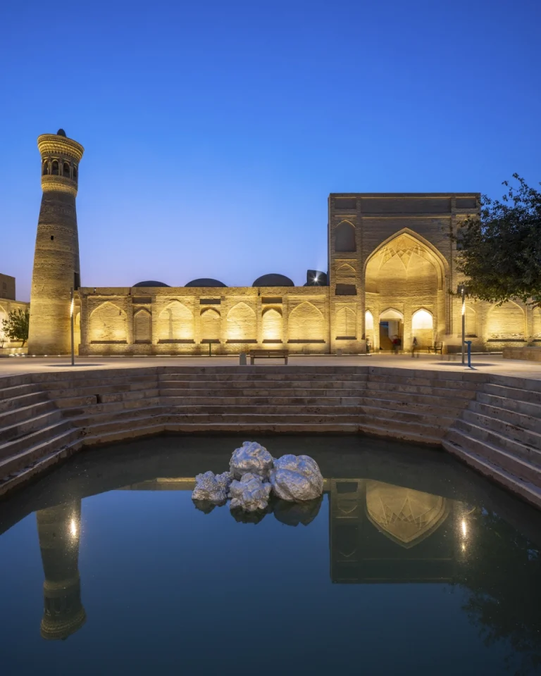 Detail of restored brick architecture within the Bukhara Biennale site, part of waiwai’s master plan, photographed by award-winning and Dubai based (GCC) architectural photographer Deed Studio.