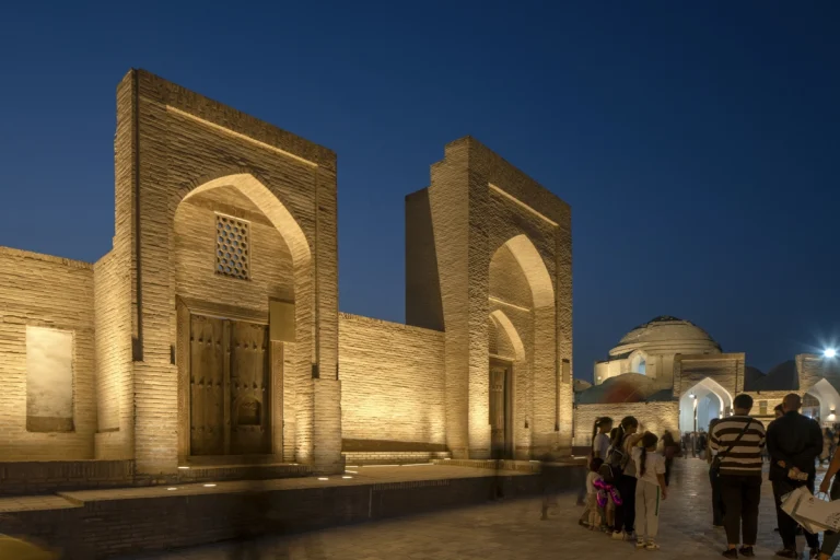 Detail of restored brick architecture within the Bukhara Biennale site, part of waiwai’s master plan, photographed by award-winning and Dubai based (GCC) architectural photographer Deed Studio.