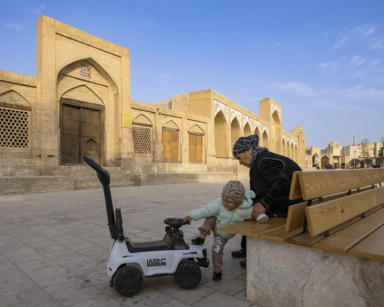 Detail of restored brick architecture within the Bukhara Biennale site, part of waiwai’s master plan, photographed by award-winning and Dubai based (GCC) architectural photographer Deed Studio.