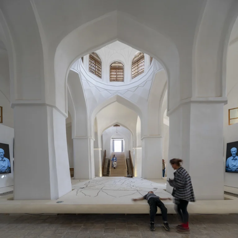 Detail of restored brick architecture within the Bukhara Biennale site, part of waiwai’s master plan, photographed by award-winning and Dubai based (GCC) architectural photographer Deed Studio.
