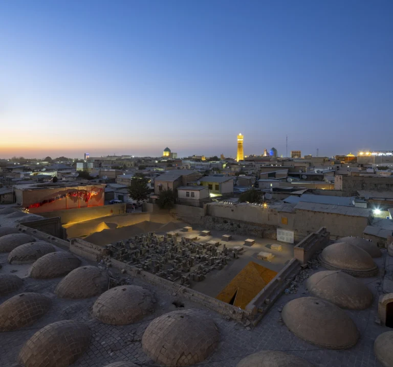 Detail of restored brick architecture within the Bukhara Biennale site, part of waiwai’s master plan, photographed by award-winning and Dubai based (GCC) architectural photographer Deed Studio.