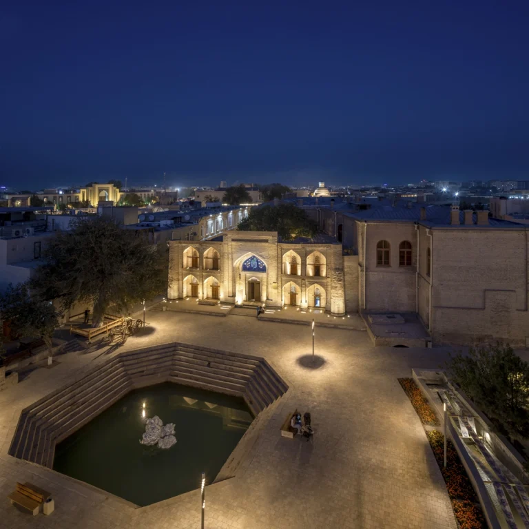 Detail of restored brick architecture within the Bukhara Biennale site, part of waiwai’s master plan, photographed by award-winning and Dubai based (GCC) architectural photographer Deed Studio.