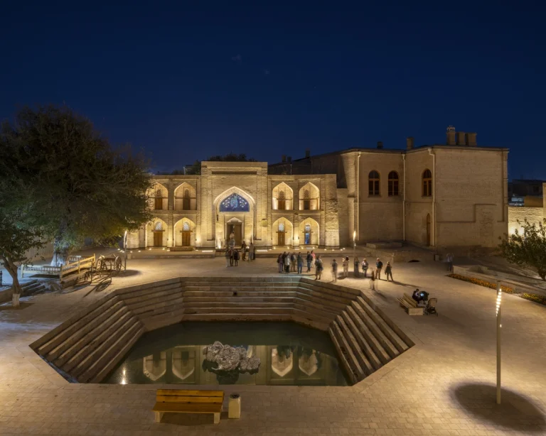 Detail of restored brick architecture within the Bukhara Biennale site, part of waiwai’s master plan, photographed by award-winning and Dubai based (GCC) architectural photographer Deed Studio.