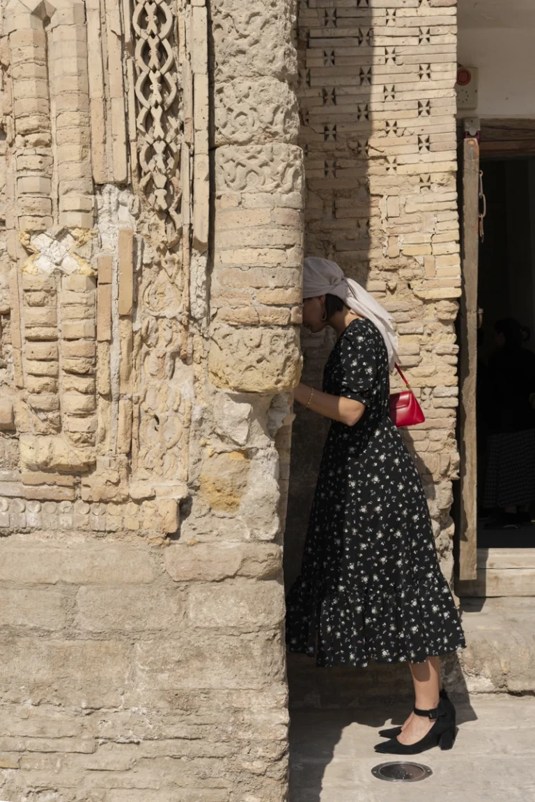 Wide view of Bukhara’s historic heritage district restored for the Bukhara Biennale under waiwai’s architectural direction, photographed by award-winning architectural photographer Deed Studio.