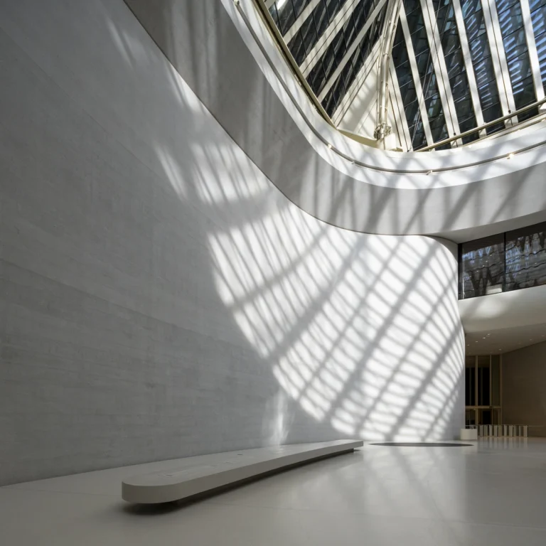the Zayed National Museum in Abu Dhabi, designed by Foster + Partners, showcasing the five soaring falcon-wing-inspired steel structures and its contextual location in the Saadiyat Cultural District 11
