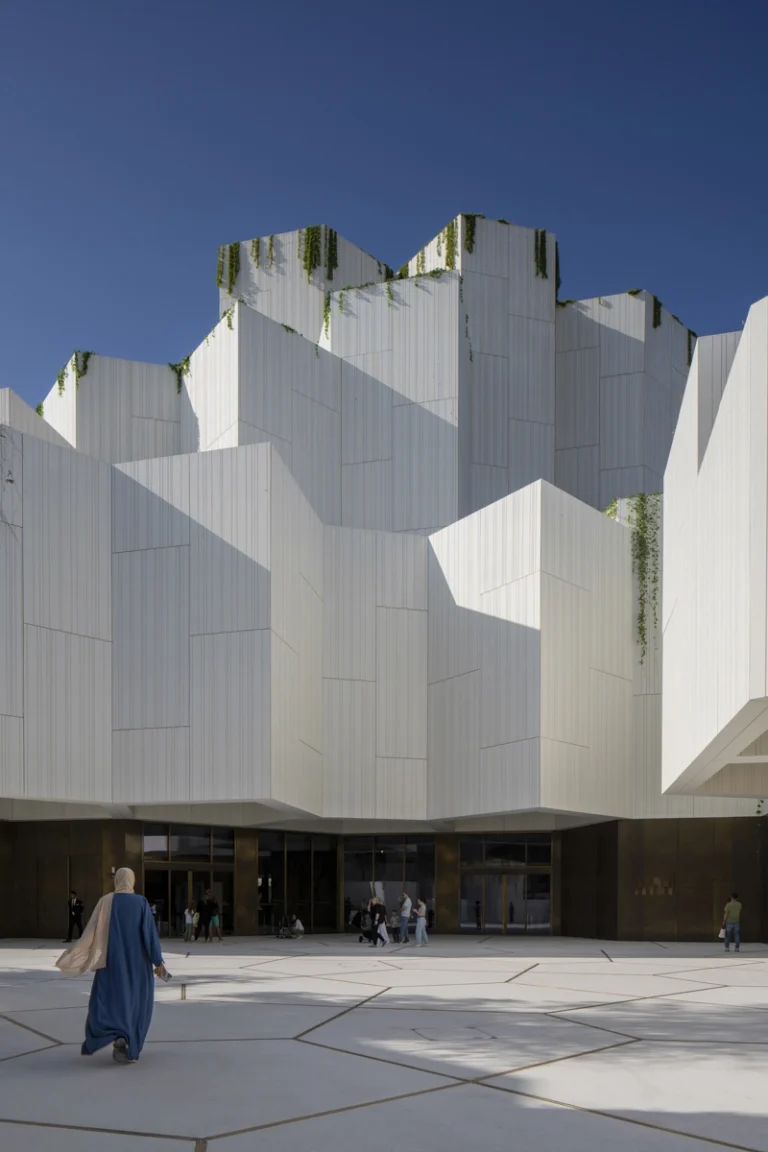 Award-winning, Dubai-based DEED Studio photograph of the Natural History Museum Abu Dhabi, designed by Mecanoo, in Abu Dhabi