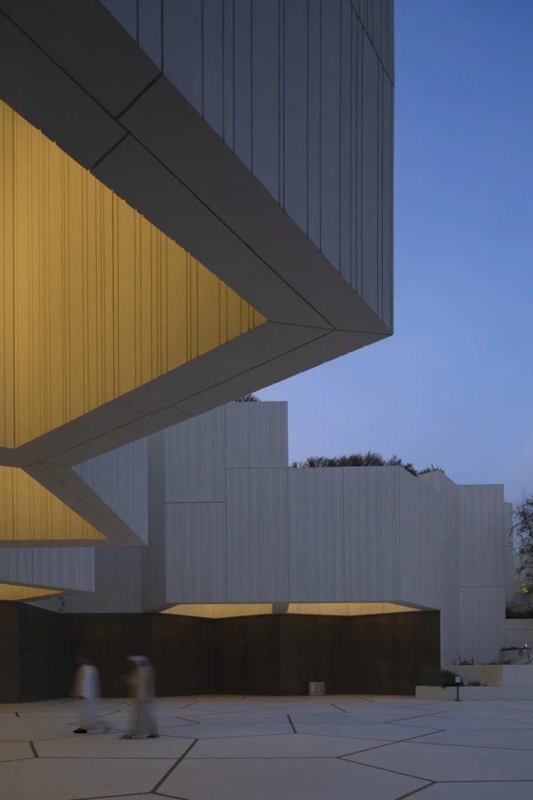 Award-winning, Dubai-based DEED Studio photograph of the Natural History Museum Abu Dhabi, designed by Mecanoo, in Abu Dhabi