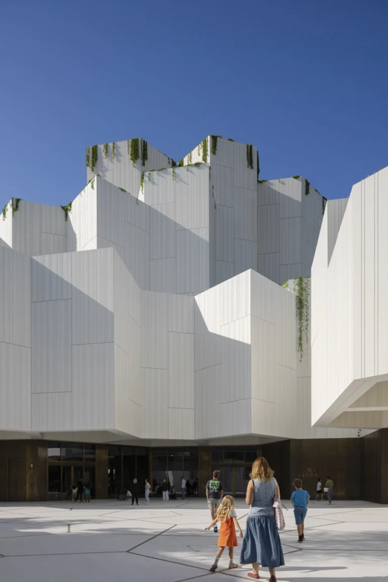 Award-winning, Dubai-based DEED Studio photograph of the Natural History Museum Abu Dhabi, designed by Mecanoo, in Abu Dhabi