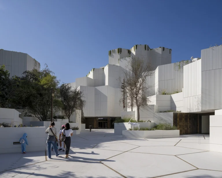 Award-winning, Dubai-based DEED Studio photograph of the Natural History Museum Abu Dhabi, designed by Mecanoo, in Abu Dhabi