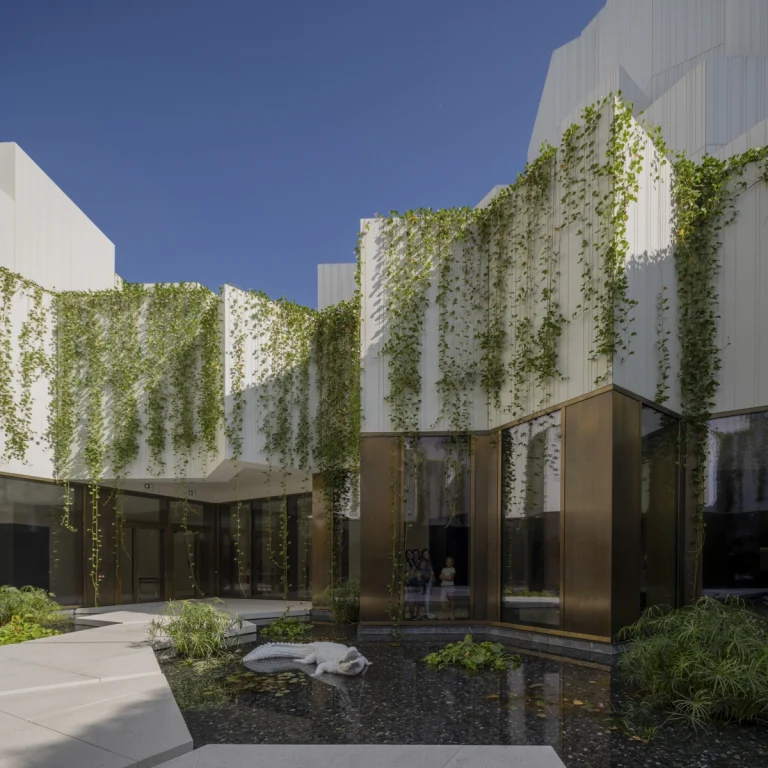 Award-winning, Dubai-based DEED Studio photograph of the Natural History Museum Abu Dhabi, designed by Mecanoo, in Abu Dhabi